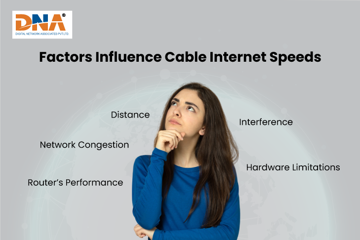 What factors influence cable internet speeds?

